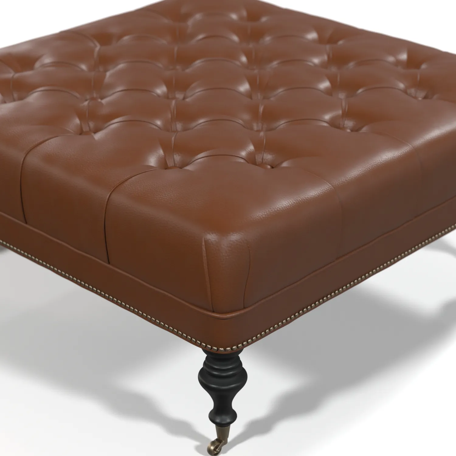 Martin Leather Ottoman PBR 3D Model_05